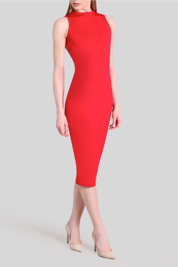 | Poppy Navea Sleeveless Cut-Out Dress | Size M | Orange