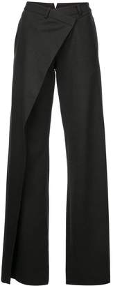 Monse front wrap flared trousers