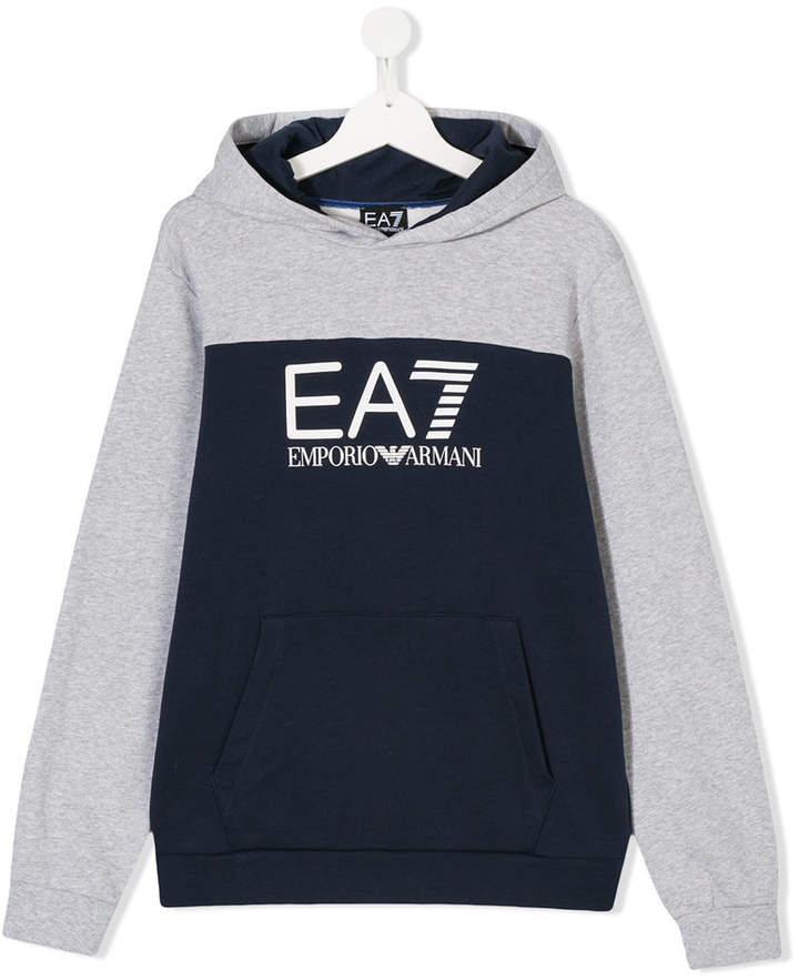 Ea7 Kids Teen logo hoodie