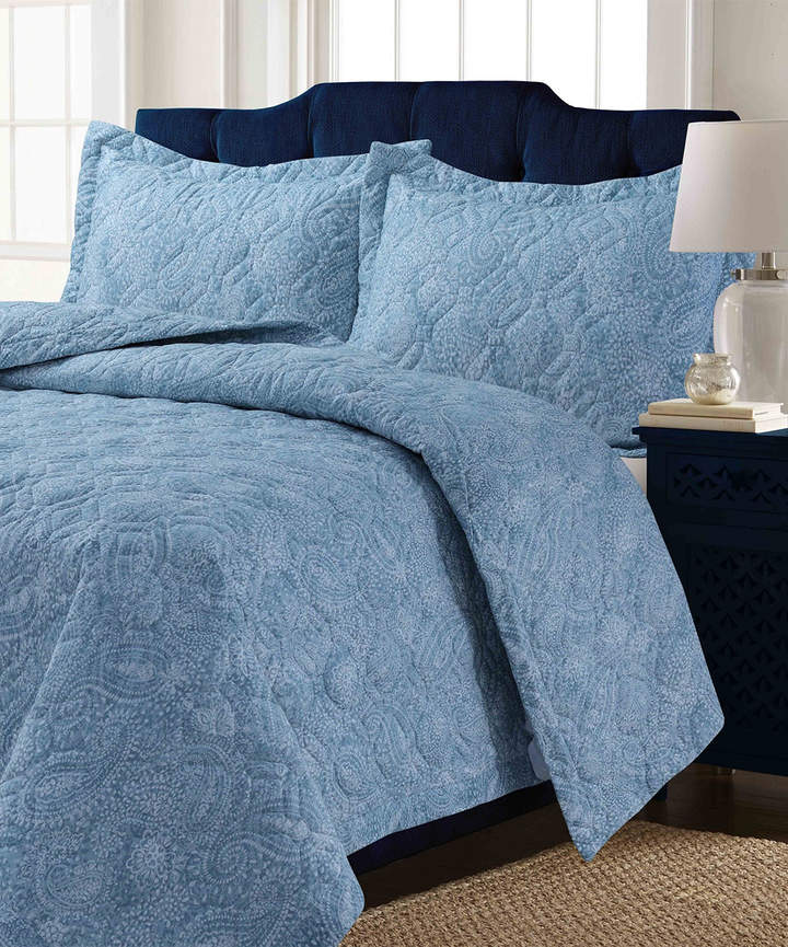 Blue Lyon Paisley Oversize Quilt Set