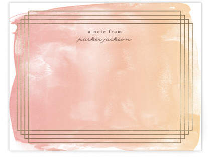 Masked Wash Foil-Pressed Personalized Stationery