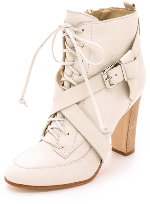 Schutz Eduardah Lace Up Booties - ShopStyle Boots