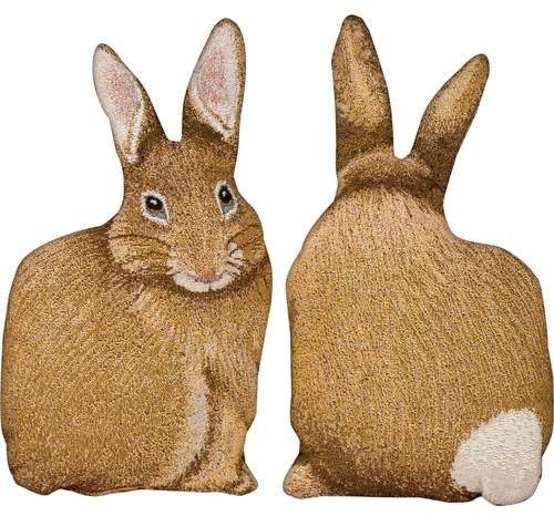Manual Woodworkers & Weavers Hare Raising Shaped Pillow
