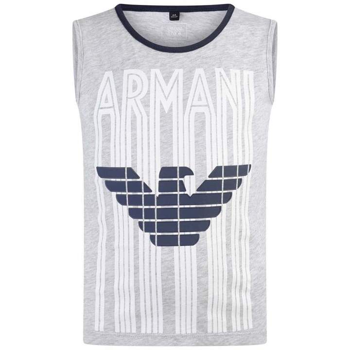 Armani JuniorBoys Grey Logo Vest Top