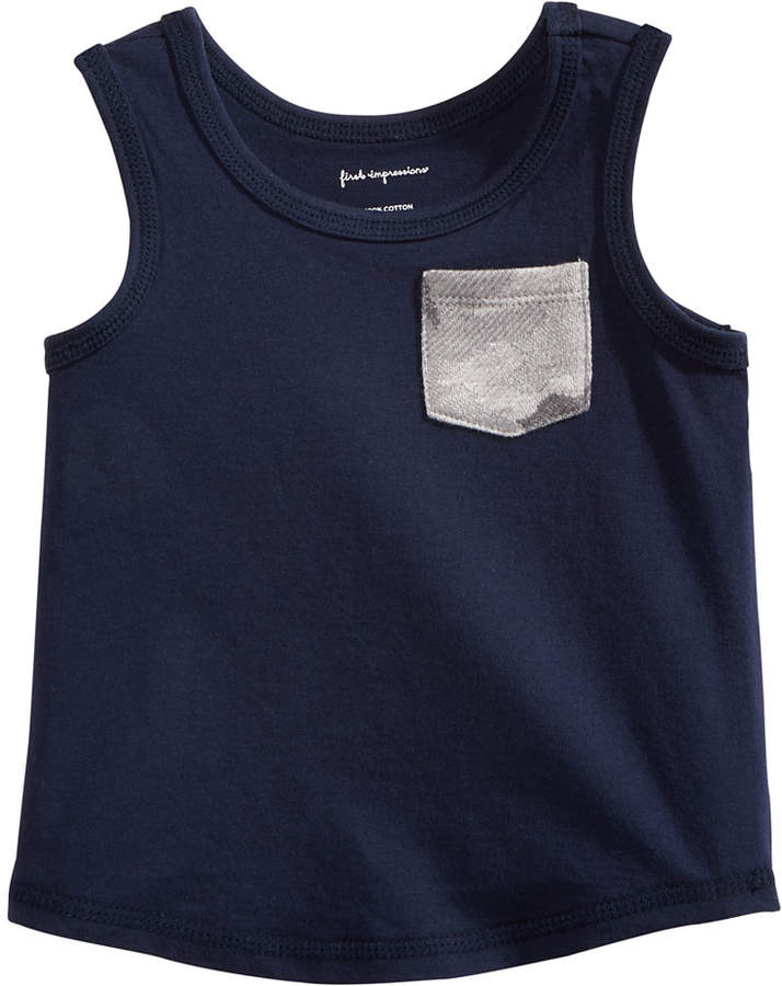 Pocket Cotton Tank Top, Baby Boys, Created for Macy's