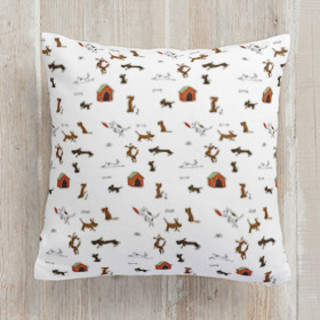 Doggy antics Self-Launch Square Pillows