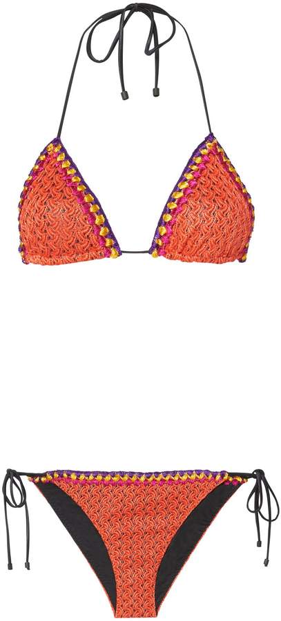 Mare Multicolor Crochet Trim Bikini