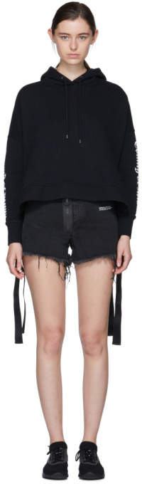 Black Colorful Flower Poncho Hoodie