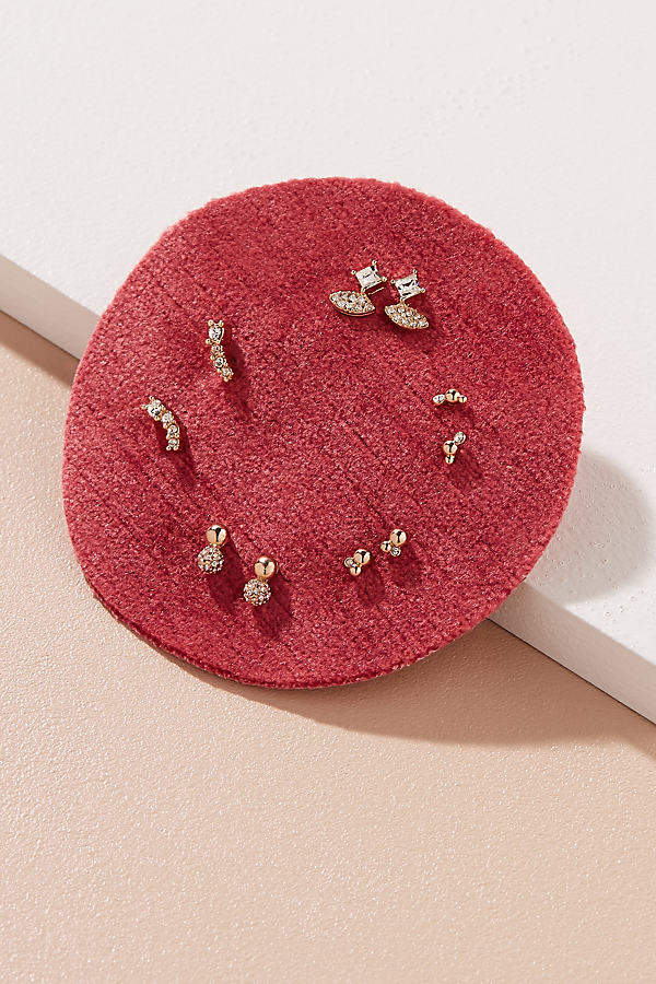 Ohrstecker im Fünferset - Gold