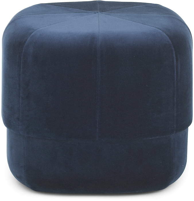Normann Copenhagen - Circus Pouf klein, Dunkelblau Velour