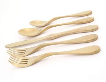 KNORK 5-Piece Brass Finish Place Setting