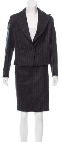 Pinstripe Wool Skirt Suit w/ Tags