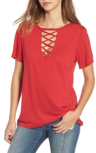 Grommet Lace-Up Tee