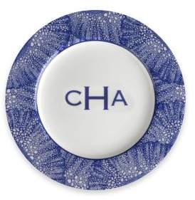 Personalized Sea Fan Blue Bread & Butter Plate