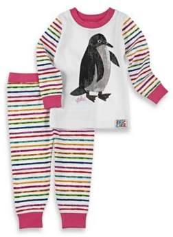 IntimoTM 2-Piece Penguin Long-Sleeve Pajama Set in Pink