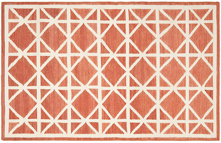Solitaire Dhurrie Rug - Red - 5'x8'