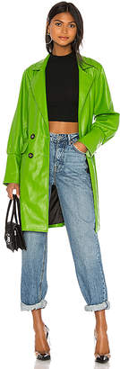 KENDALL + KYLIE Farrah Vegan Leather Trench Coat