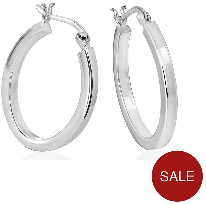 The Love Silver Collection STERLING SILVER POLISHED OVAL HOOP EARRINGS