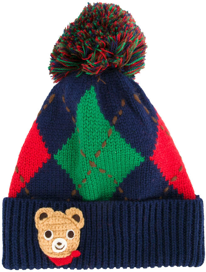 Miki House argyle knitted hat