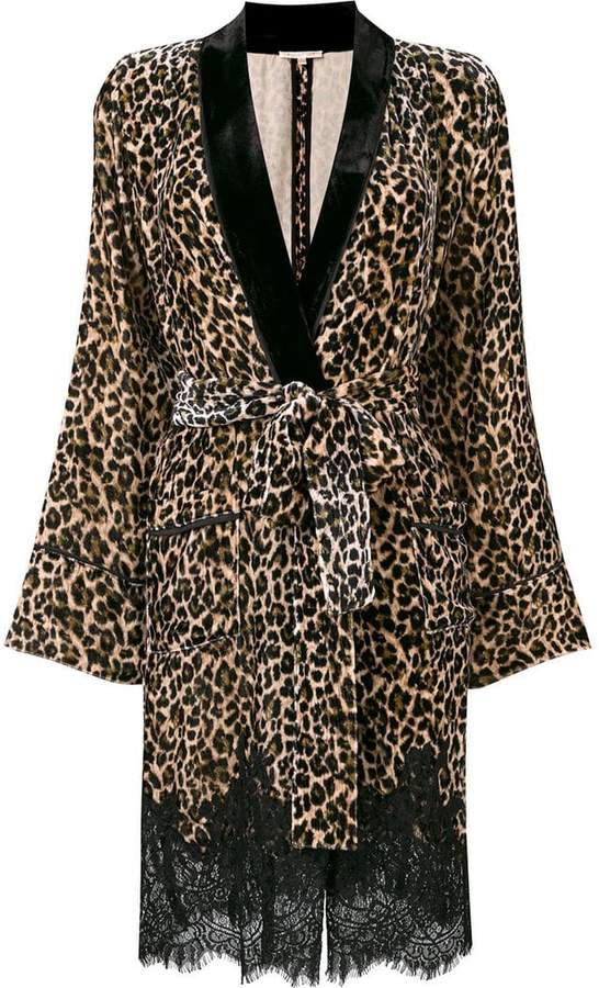 leopard print velvet jacket