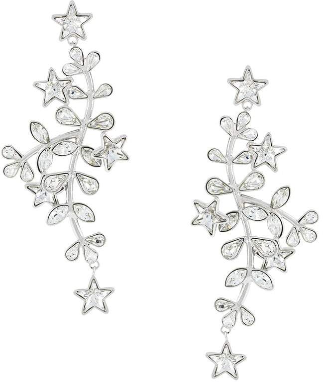 crystal vine and star earrings