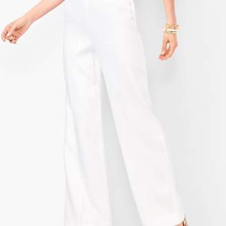 Talbots Linen Palazzo Pants - Lined White