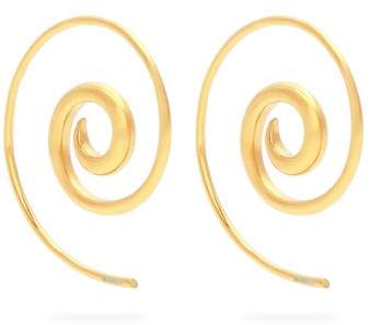NOOR FARES Rainbow Spiral coated yellow-gold earrings
