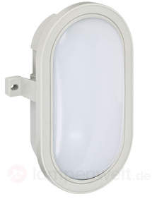 Mats - ovale LED-Außenwandlampe in Grau