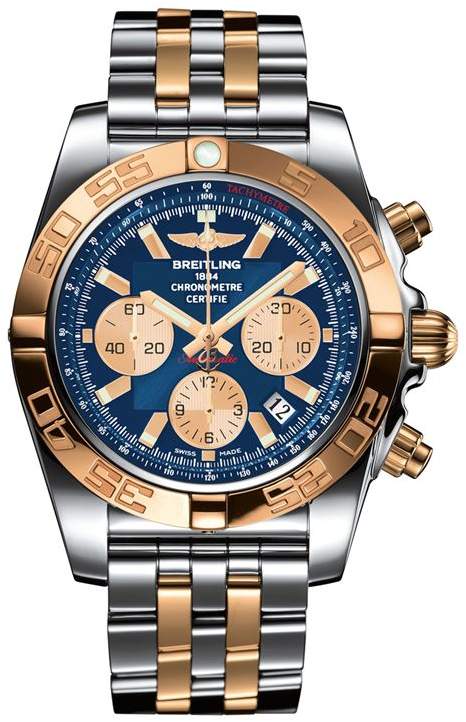 Stainless Steel and Gold Chronomat Automatic Watch 44mm