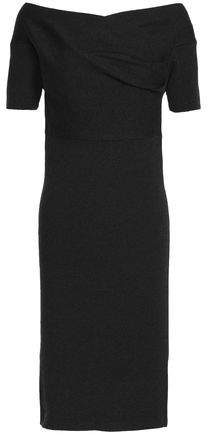 Michelle Mason Draped Stretch-Knit Mini Dress