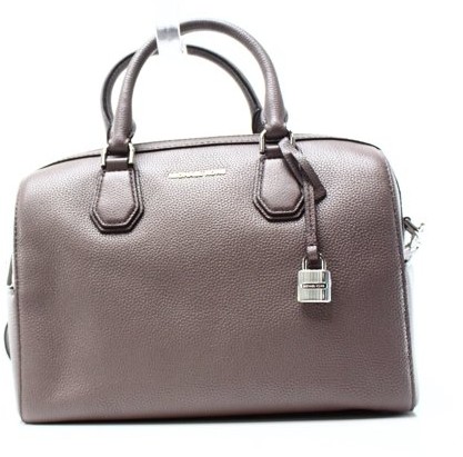 Michael Kors NEW Gray Cinder Pebble Leather Mercer Satchel Bag Purse - GRAY - STYLE