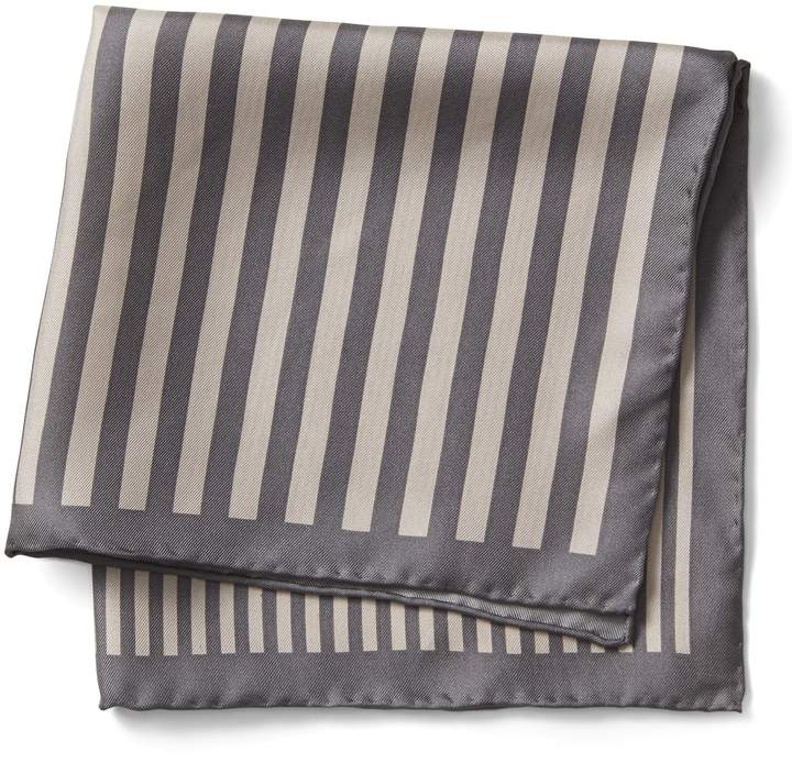 Multi Stripe Silk Pocket Square