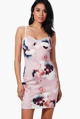Damen Harriet Bodyconkleid mit Blumen-Print und Bustier in Mehrfarbig