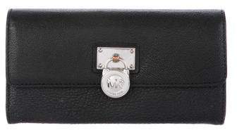 Michael Kors Textured Leather Wallet - BLACK - STYLE