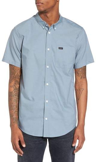 'That'll Do' Slim Fit Short Sleeve Oxford Shirt