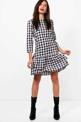 Tall Freya Gingham Frill Hem Dress