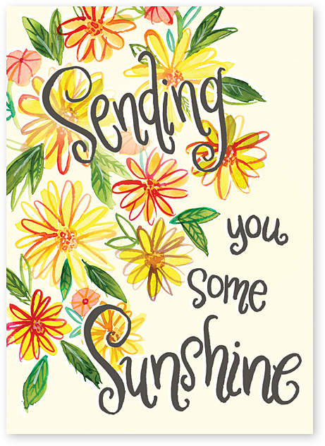 Cheerful Get Well Greeting Card - Set of Six