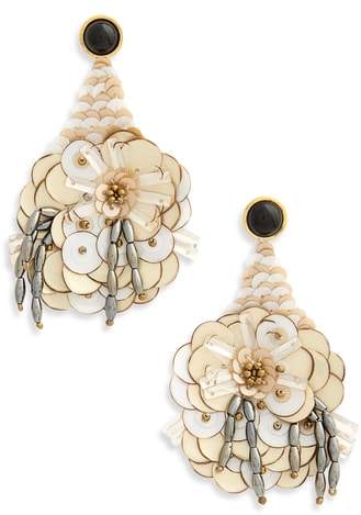 Cascade Sequin Drop Earrings