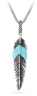 Feather Amulet With Turquoise