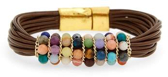 Nakamol Design Stone & Leather Bracelet