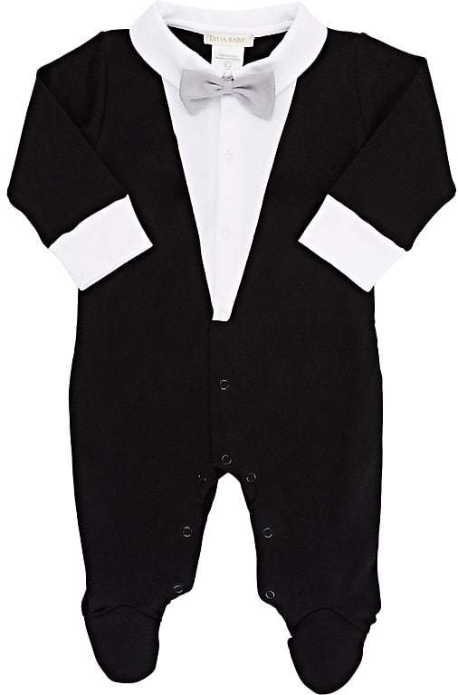 Lyda Baby Tuxedo Tails Footed Coverall