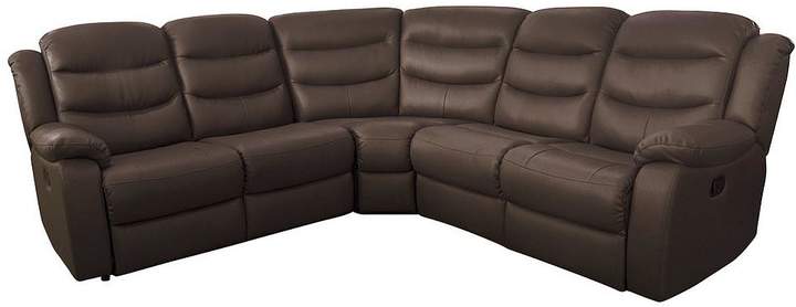 Rothbury Luxury Faux Leather Manual Recliner Corner Group Sofa