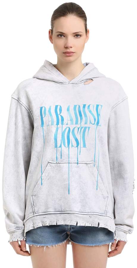 Hooded Paradise Lost Cotton Sweatshirt