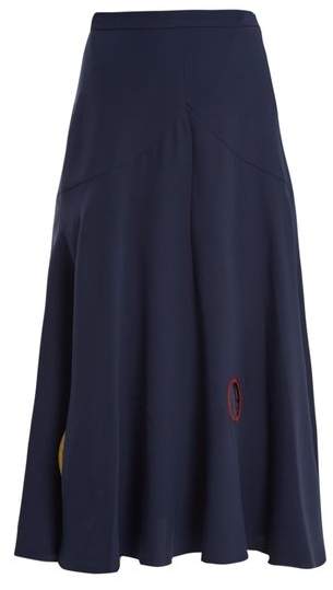 Carson circle reverse-appliqué silk skirt