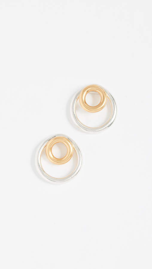 Front Back Circle Hoop Earrings