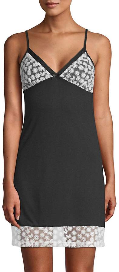 Women's Embroidered Mesh Chemise