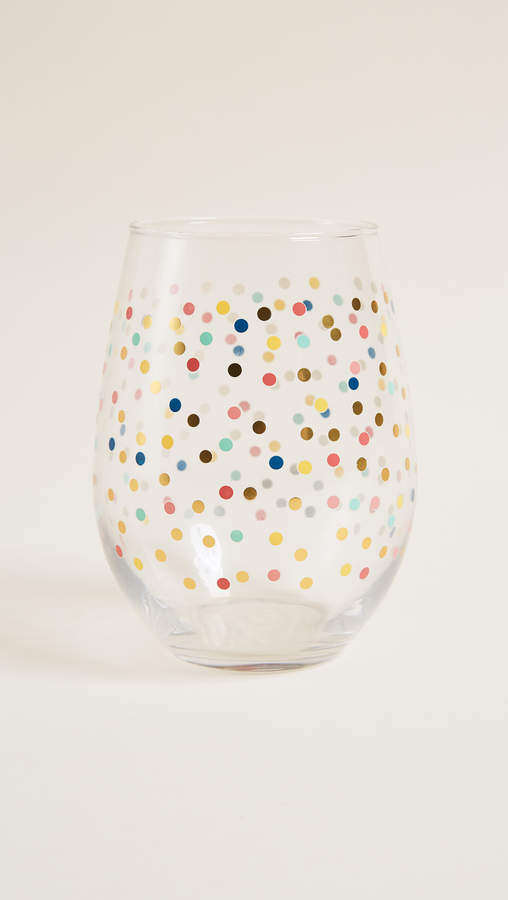 Slant Collections Confetti Stemless Wine Glass