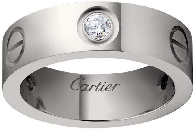 White Gold Love Diamond Ring