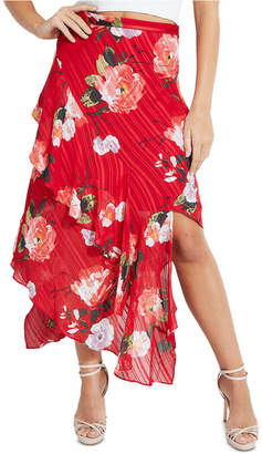 GUESS Adiva Asymmetrical Floral-Print Skirt
