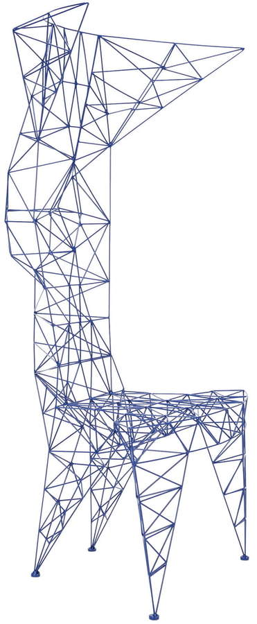 Tom Dixon - Pylon Stuhl, Blau